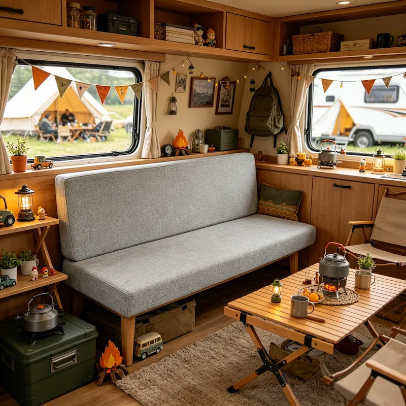 DETIBLUE Custom RV Camper Seat Cushion Elevated Road Comfort