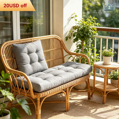 Custom Wicker Bench Cushions | Outdoor/Indoor | 100+ Fabrics | DETIBLUE