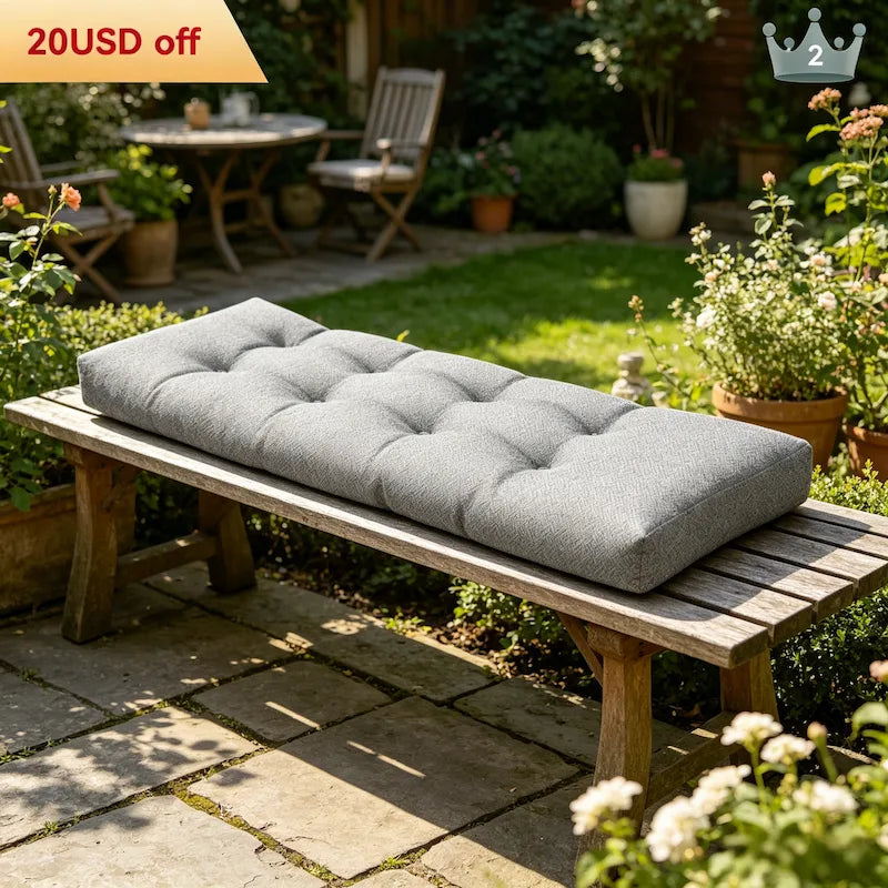 Custom Wicker Bench Cushions | Outdoor/Indoor | 100+ Fabrics | DETIBLUE