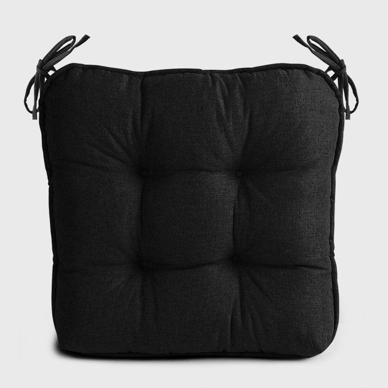 Black Dinette Chair Cushions with Ties | detiblue