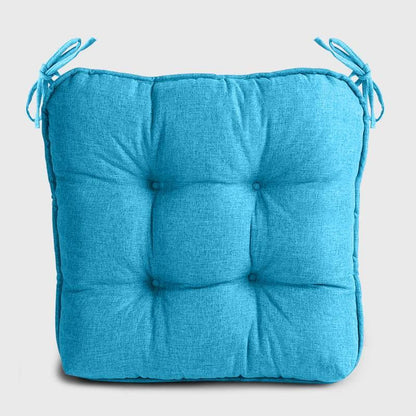 Light blue Dinette Chair Cushions with Ties |detiblue