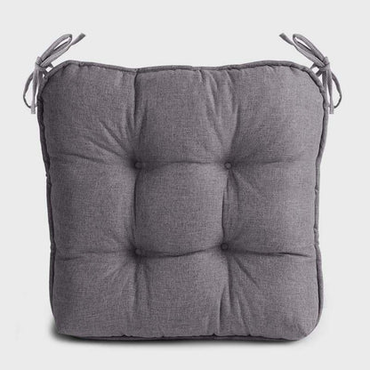 Light gray Dinette Chair Cushions with Ties | detiblue
