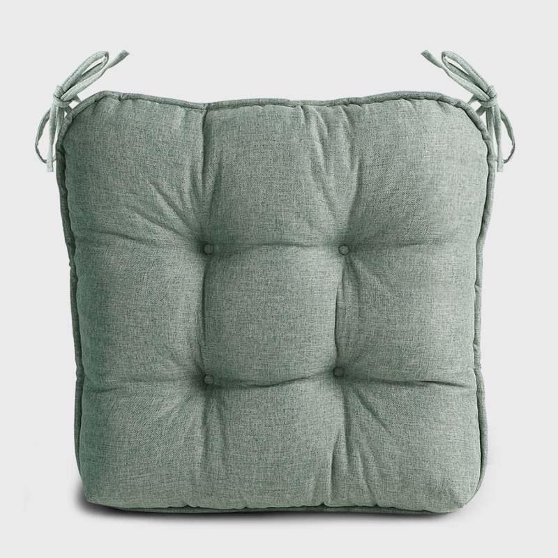 Light green Dinette Chair Cushions with Ties | detiblue