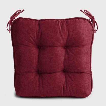 Red Dinette Chair Cushions with Ties |  detiblue