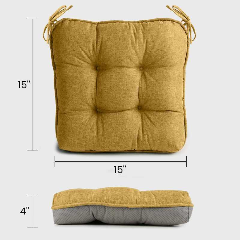 The size of Dinette Chair Cushions with Ties | detiblue