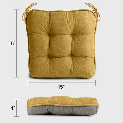 The size of Dinette Chair Cushions with Ties | detiblue