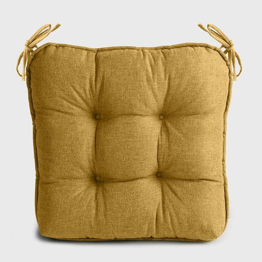 Turmeric Dinette Chair Cushions with Ties | detiblue